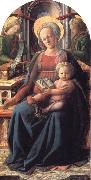 Fra Filippo Lippi, Madonna and Child Enthroned with Two Angels
